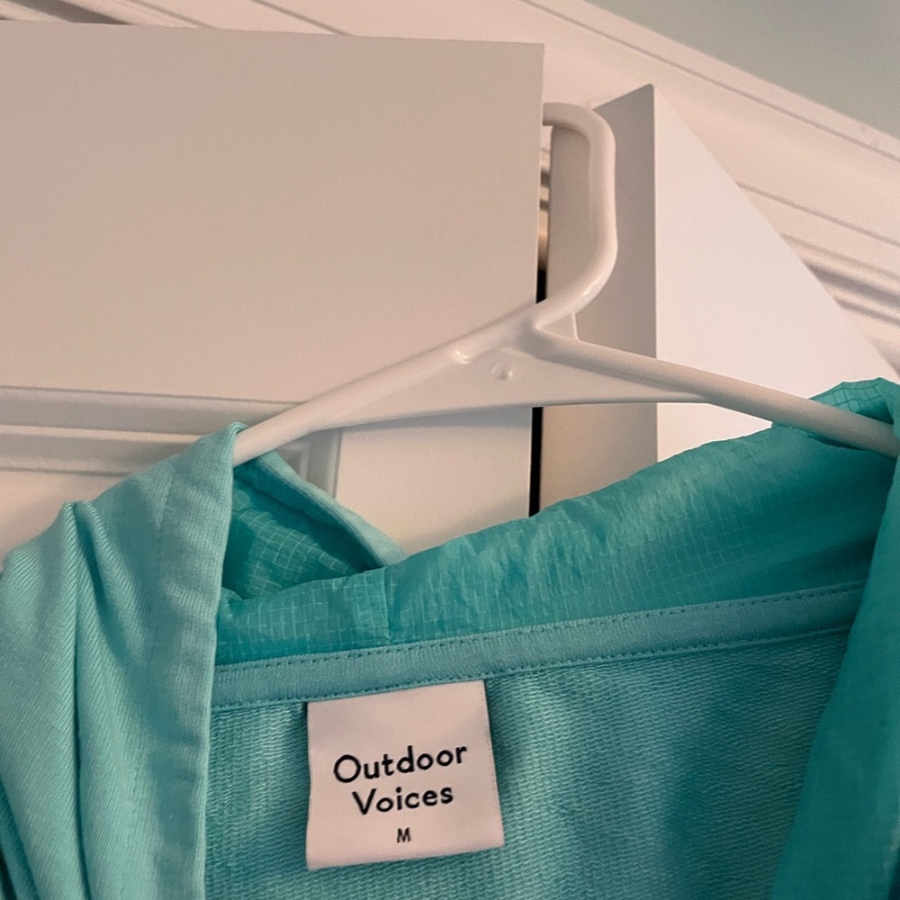 Outdoor Voices Mint Green Pullover Hoodie - Picture 3 of 5